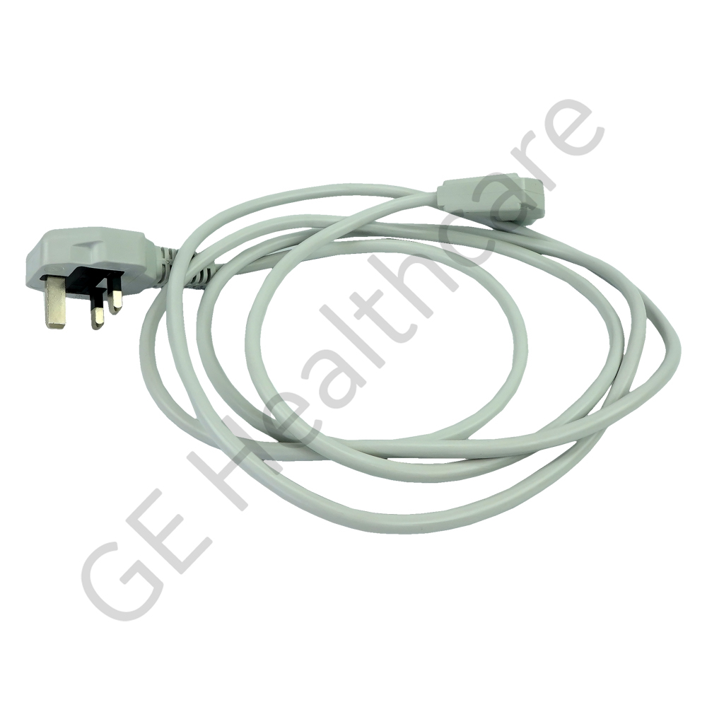 Power Cord UK Right Light Gray